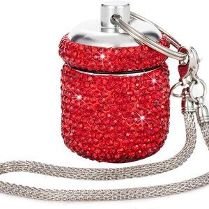 Mini Medicine Pill Box Keychain Fob Fancy Jewelry Container Storage Organizer‎